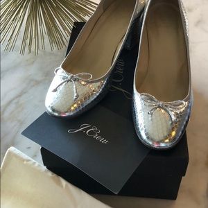 JCrew Metallic Ballet Pump